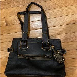 Denim purse—dark color excellent condition!